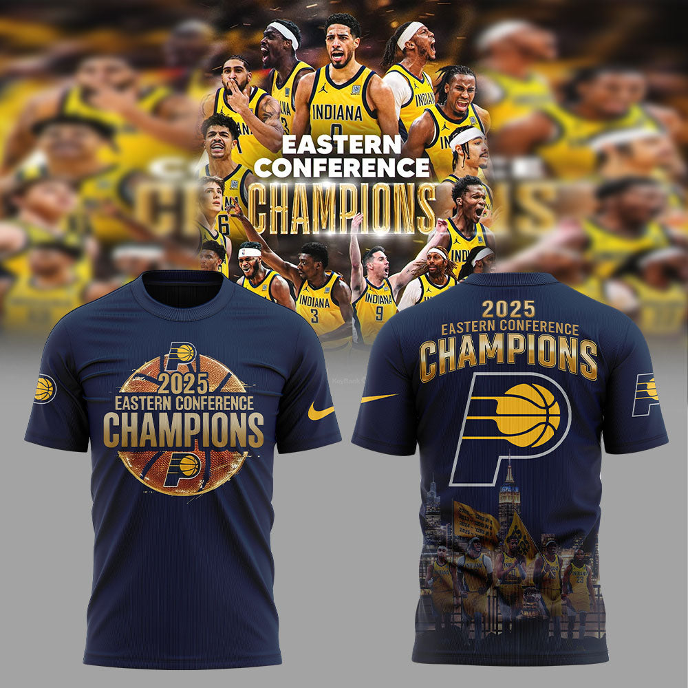 Indiana Pacers EASTERN CONFERENCE CHAMPIONS 2025 T-Shirt
