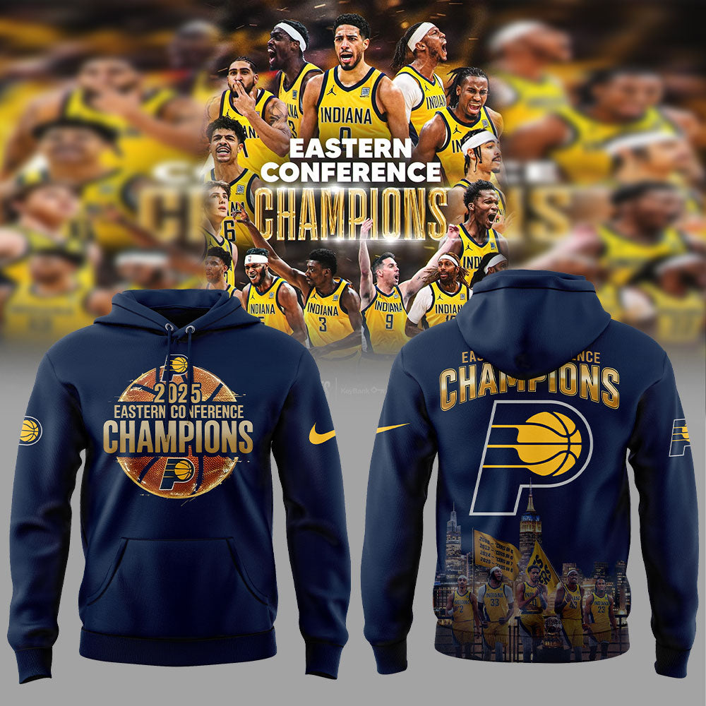 Indiana Pacers EASTERN CONFERENCE CHAMPIONS 2025 Hoodie