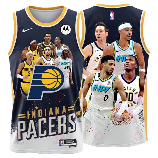 Indiana Pacers Basketball Team Finals 2025 3D Basketball Jersey