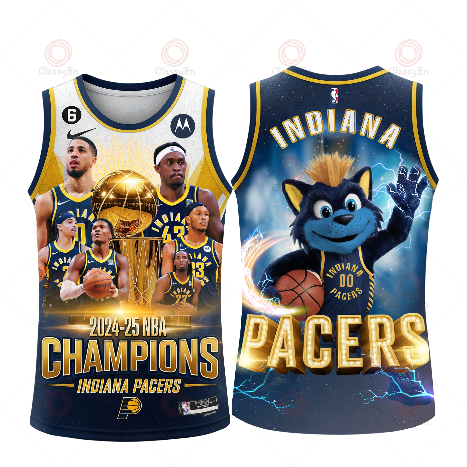 Indiana Pacers Basketball Champions Finals 2025 3D Basketball Jersey