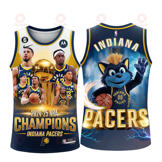 Indiana Pacers Basketball Champions Finals 2025 3D Basketball Jersey