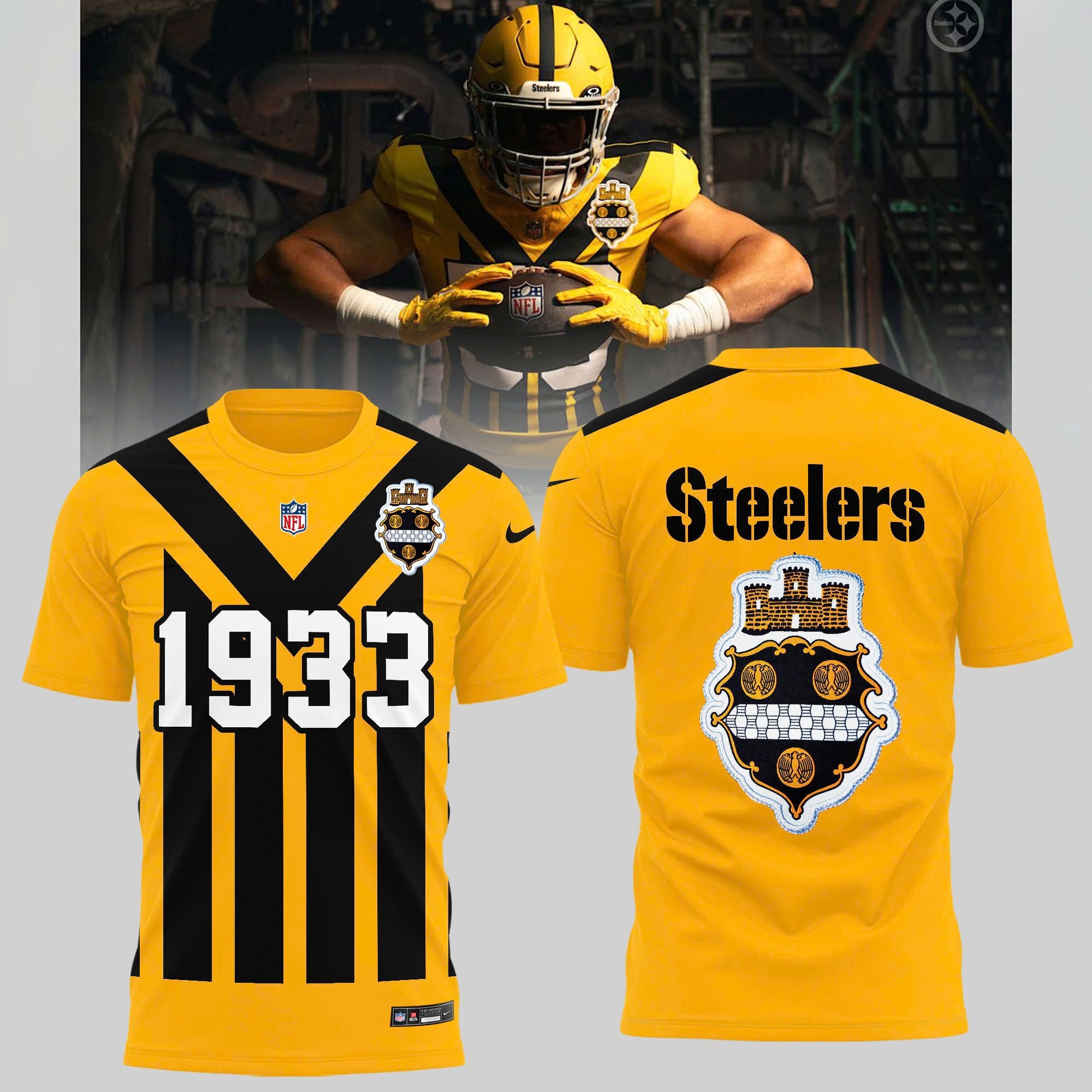 Steeler Nation Shirt - Pittsburgh Steelers unveil 1933 Throwback Uniforms T-Shirt