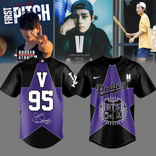 V BTS x Los Angeles Dodgers Jersey Special Version