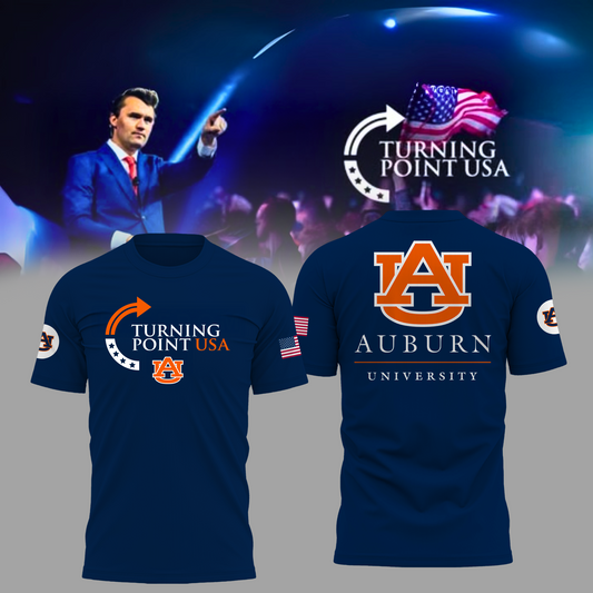Charlie Kirk Memorial - Auburn University Turning Point USA T-Shirt - Auburn Turning Point Freedom Shirt
