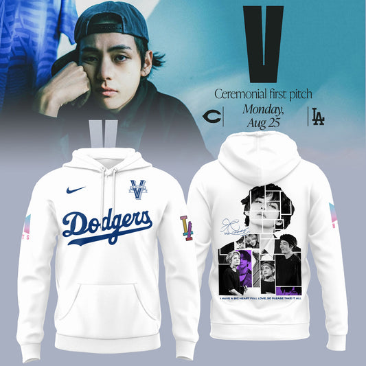 V BTS x Los Angeles Dodgers Hoodie Special Version