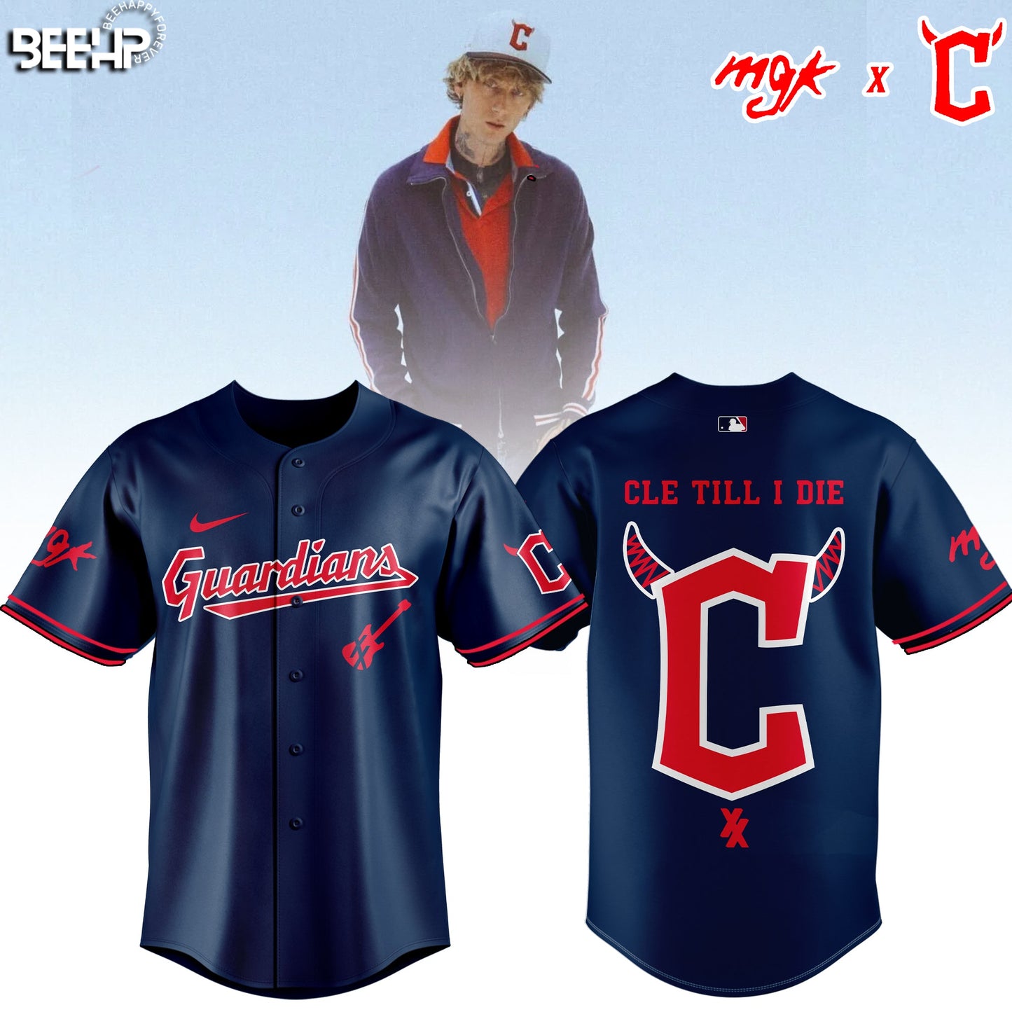 Cleveland Guardians x Mgk 2025 Limited Edition Baseball Jersey
