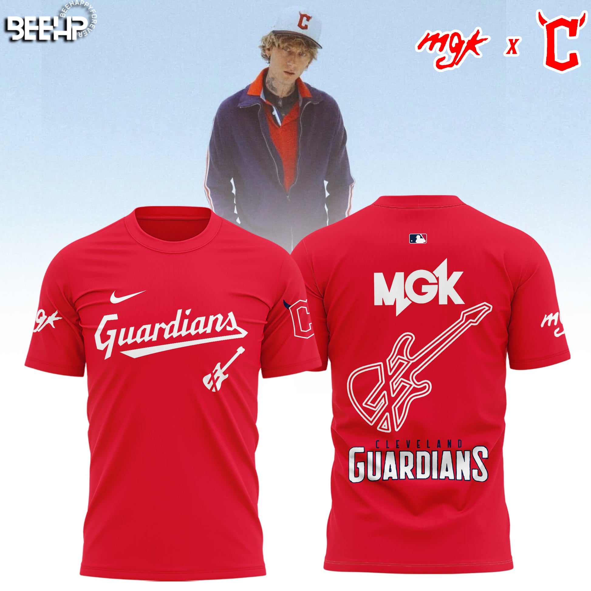 Cleveland Guardians x Mgk 2025 Limited Baseball T-Shirt