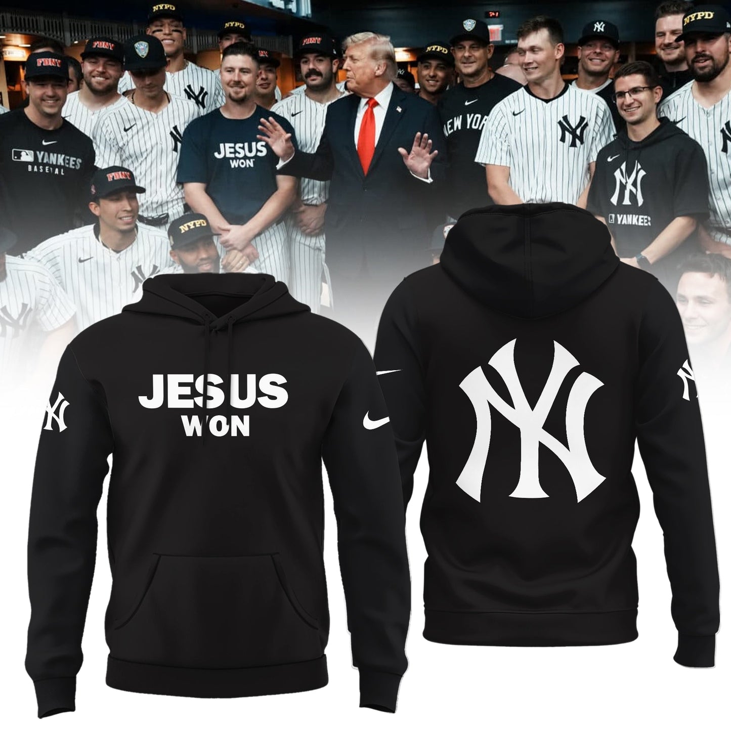 New York Yankees Jesus Won Hoodie Limited Edition