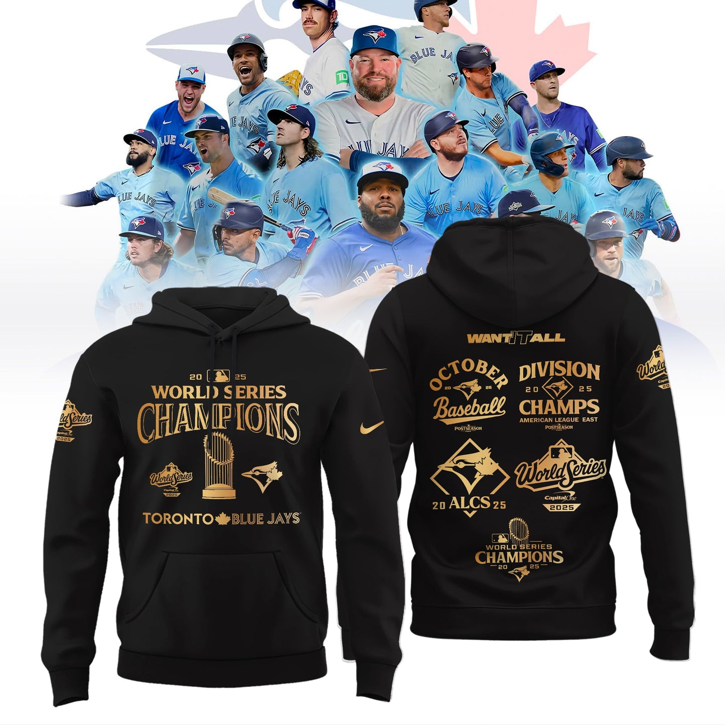 Toronto Blue Jays 2025 World Series Champions Limited Edition Combo Hoodie
