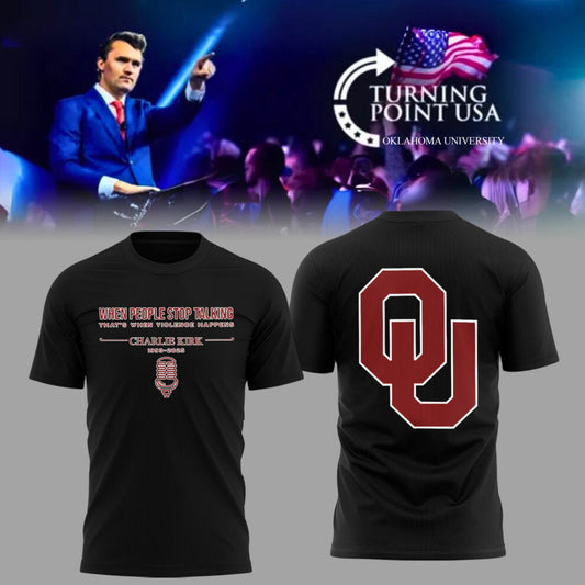 The University Of Oklahoma x Turning Point USA 2025 TShirt