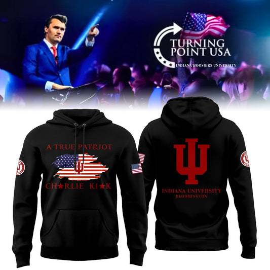 Charlie Kirk Memorial - Indiana University Turning Point USA Hoodie - Indiana Turning Point Freedom Shirt