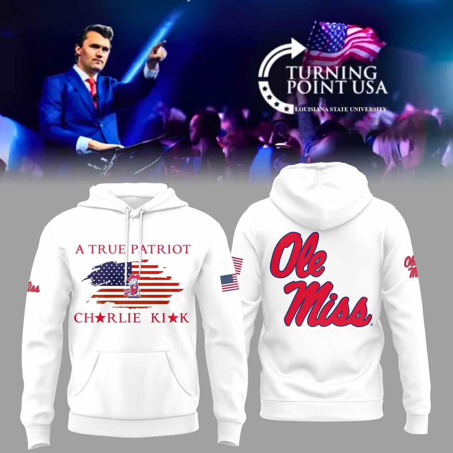 Charlie Kirk Memorial - University of Mississippi Turning Point USA - Mississippi Turning Point Freedom Shirt