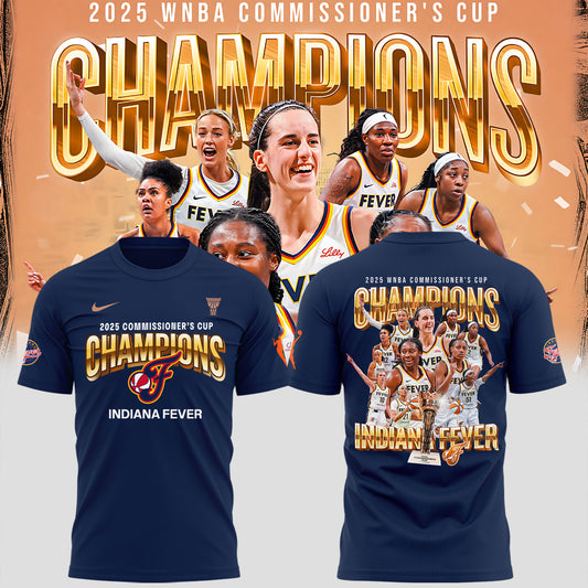 Indiana Fever 2025 WNBA Commissioner's Cup Champions T-Shirt