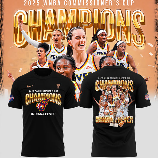 Indiana Fever 2025 WNBA Commissioner's Cup Champions T-Shirt