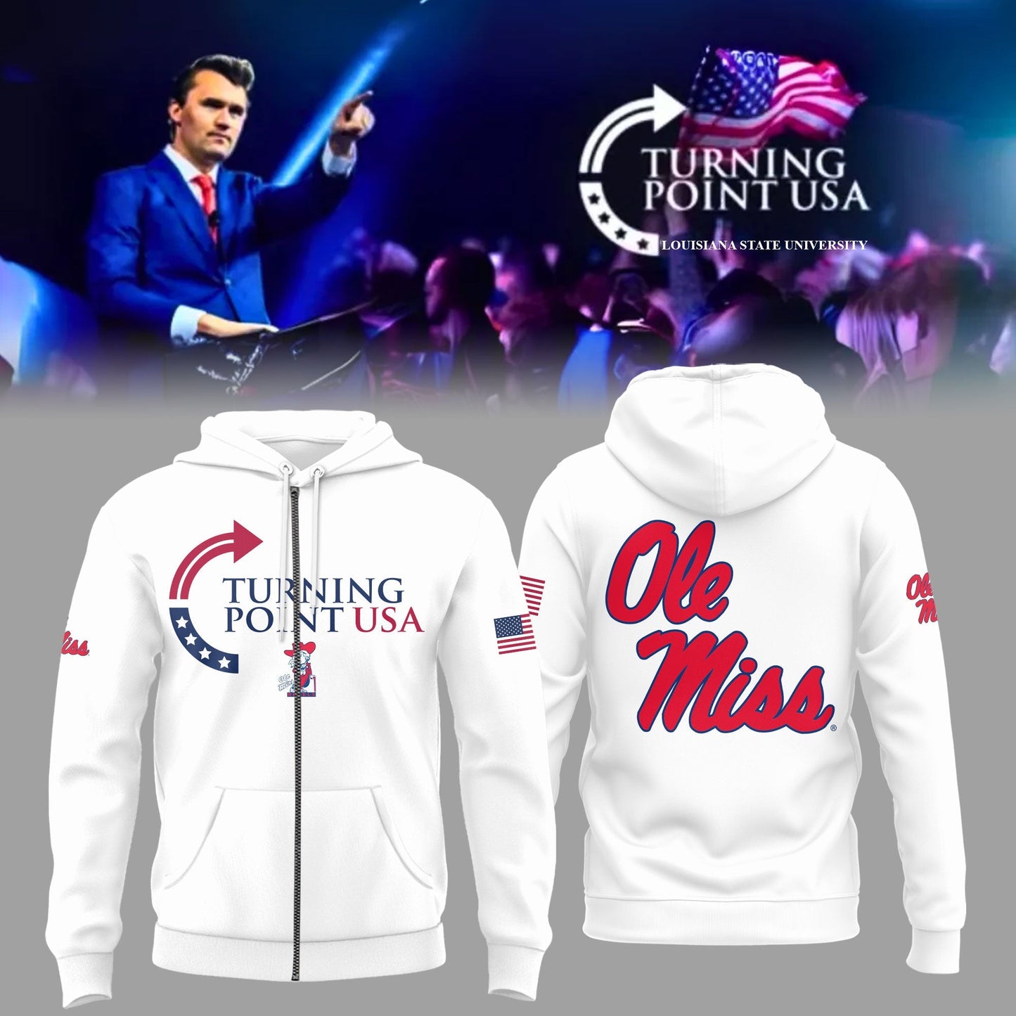 Charlie Kirk Memorial - University of Mississippi Turning Point USA - Mississippi Turning Point Freedom Shirt