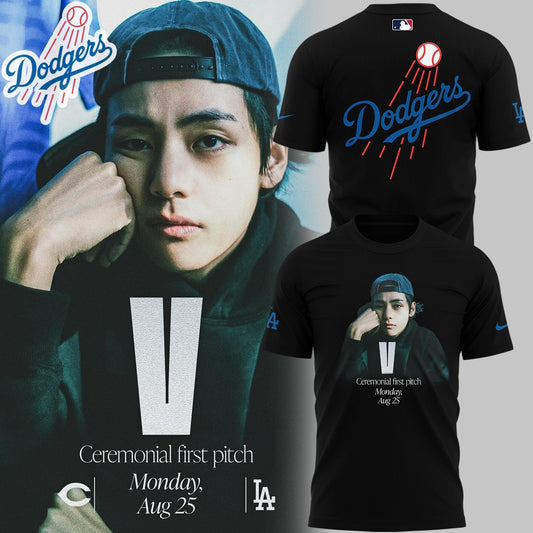 Exclusive BTS - Taehyung - V x Los Angeles Dodgers T-Shirt