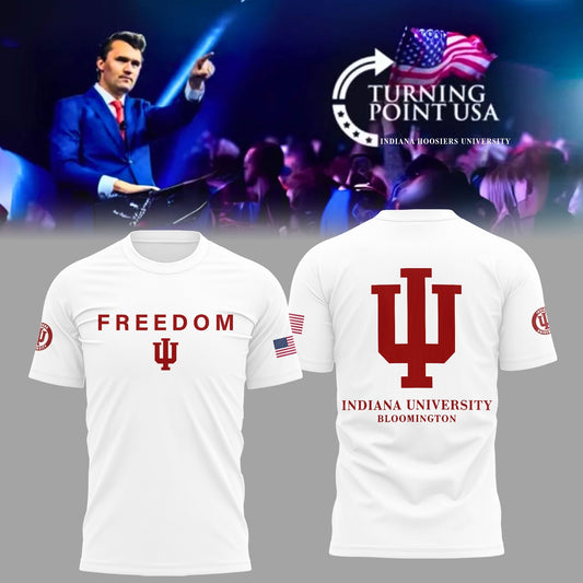 .Charlie Kirk Memorial - Indiana University Turning Point USA Shirt - Indiana Turning Point Freedom Shirt