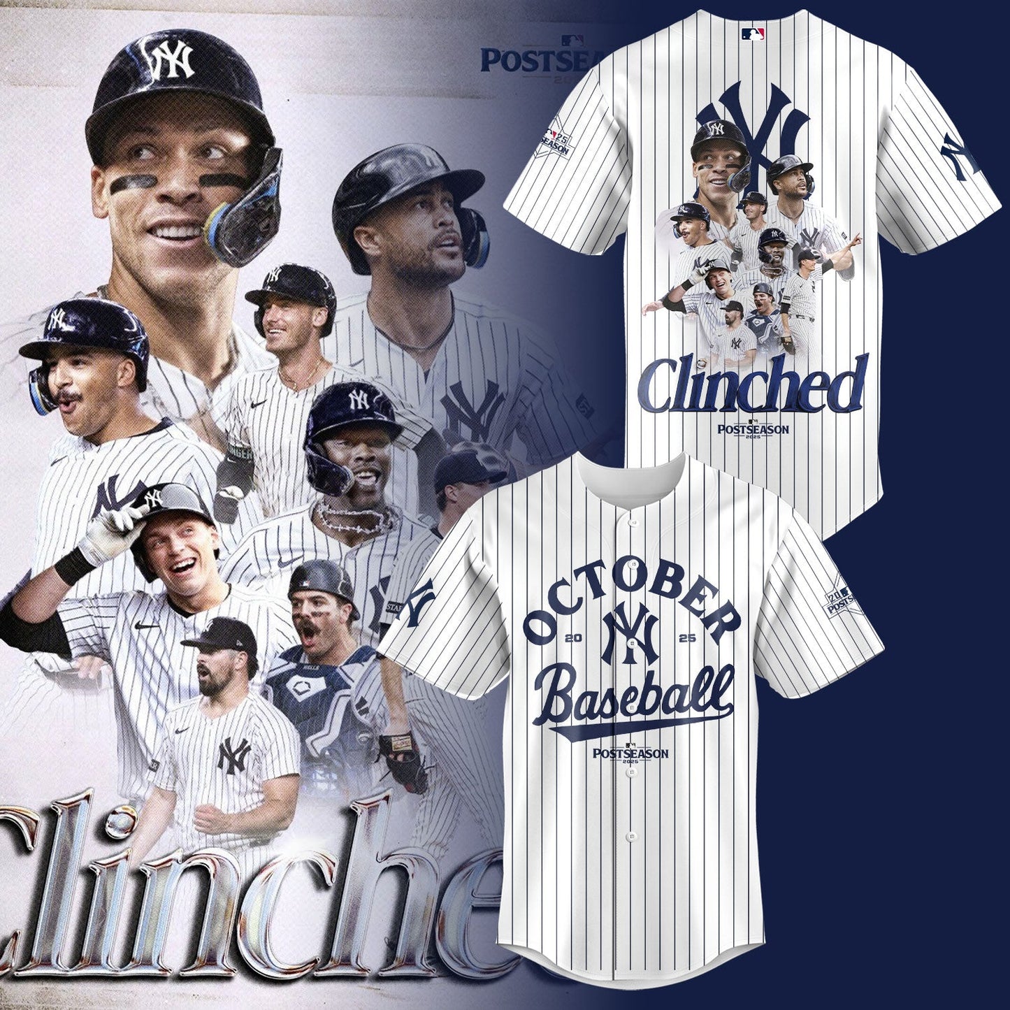 New York Yankees October 2025 Postseason Baseball Jersey
