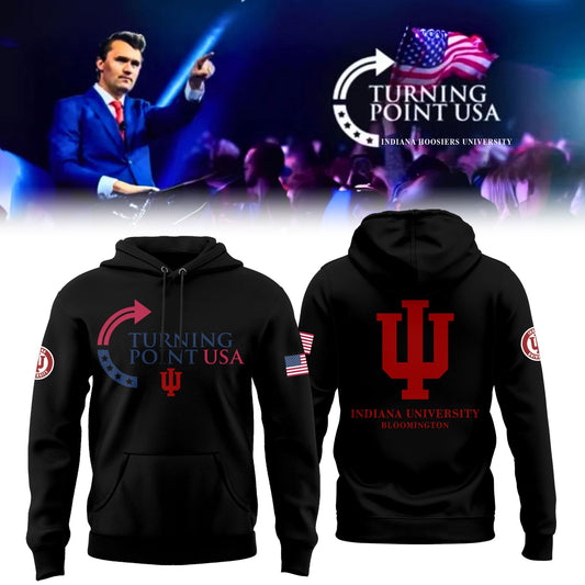Charlie Kirk Memorial - Indiana University Turning Point USA Hoodie - Indiana Turning Point Freedom Shirt