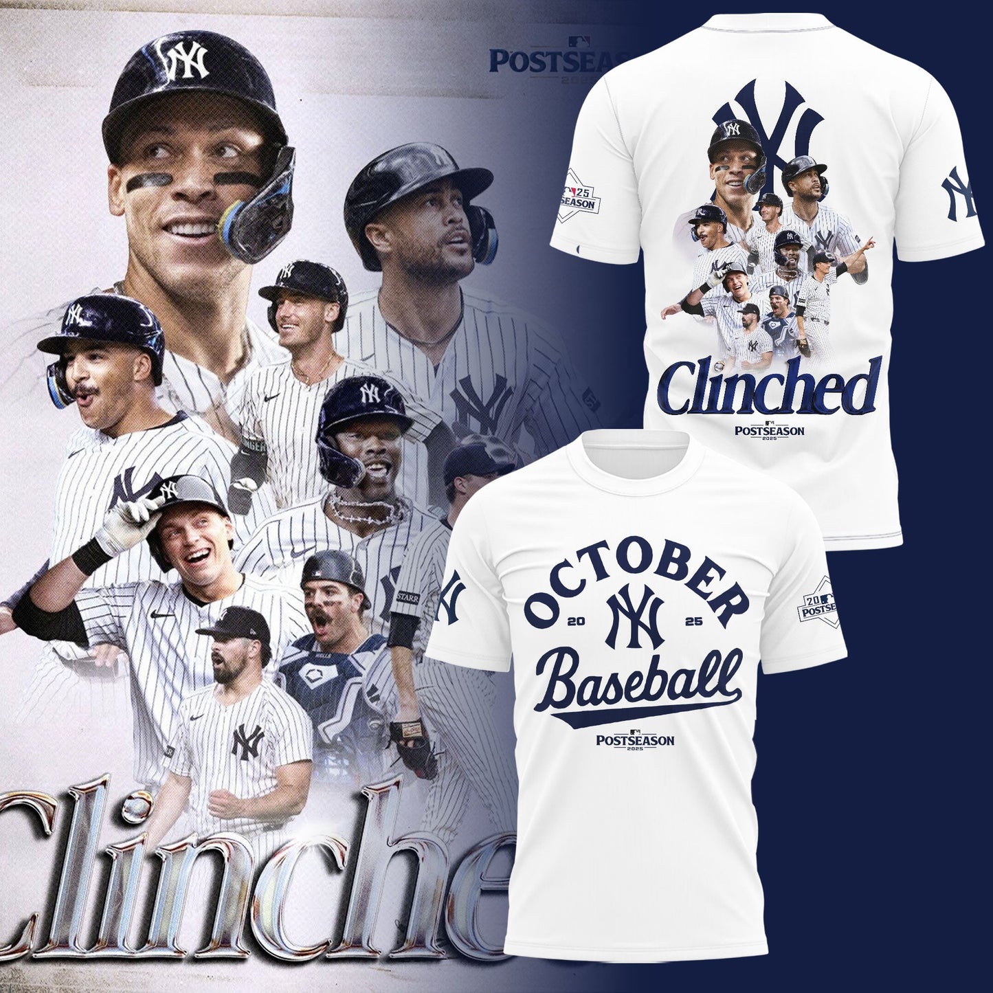 New York Yankees October 2025 Postseason T-Shirt