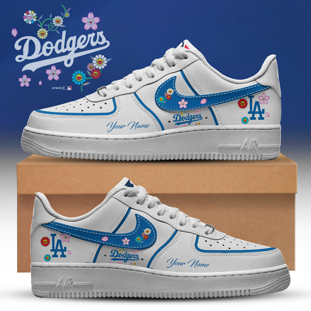 Takashi Murakami x LA Dodgers AF1 Low Top Sneaker 2025 Season
