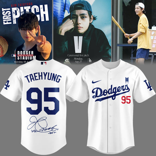 V BTS x Los Angeles Dodgers Jersey Special Version
