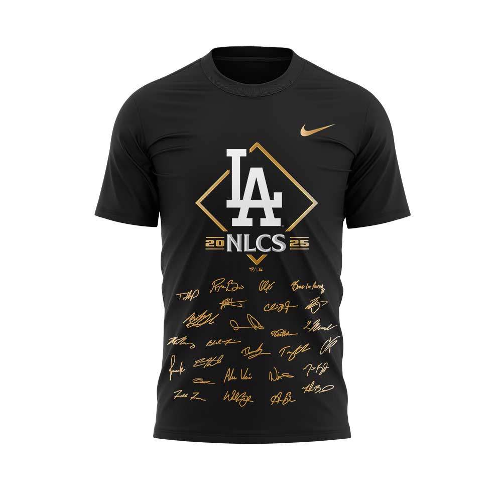 LA.Dodgers 2025 National League Division Series Champions Combo Golden Black T-Shirt