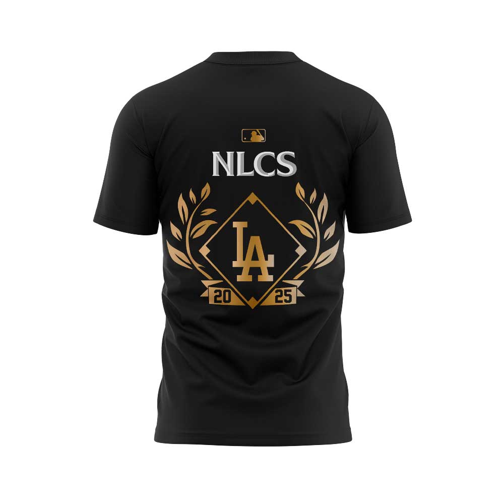 LA.Dodgers 2025 National League Division Series Champions Combo Golden Black T-Shirt
