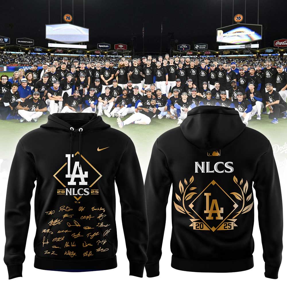 LA.Dodgers 2025 National League Division Series Champions Combo Golden Black Hoodie