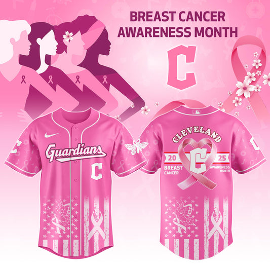 CLE Special Breast Cancer Awareness Month Limited Edition Baseball Jersey