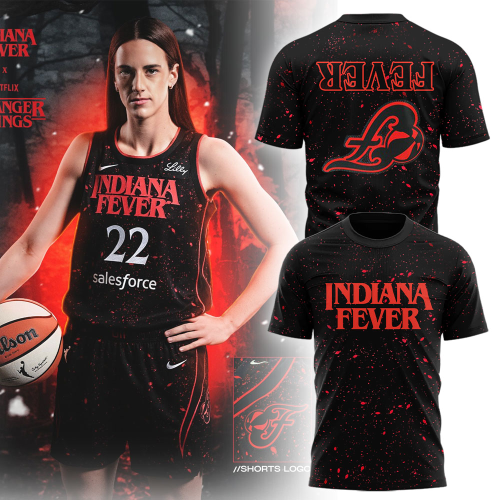 Indiana Fever x Stranger Things Rebel Swingman 2025 T-Shirt