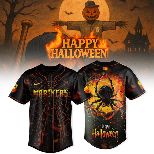 Seattle Mariners Happy Halloween Baseball Jersey 2025