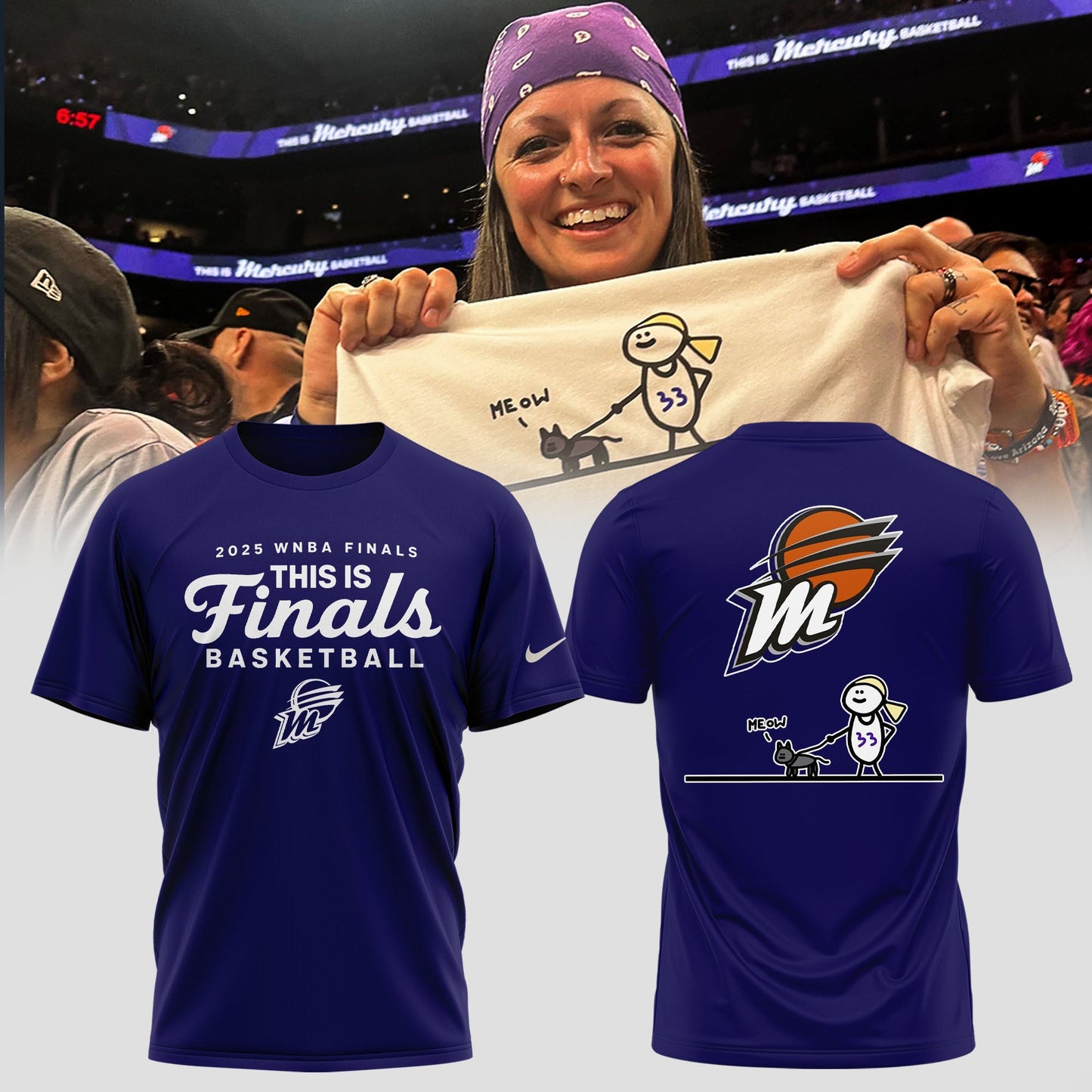 Phoenix Mercury 2025 Finals T-Shirt Meow collections