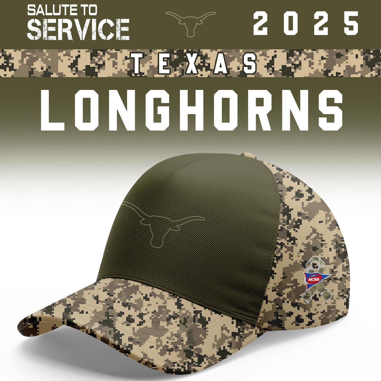 Texas Longhorns Salute To Service Limited Hoodie and Cap 2025 Collection