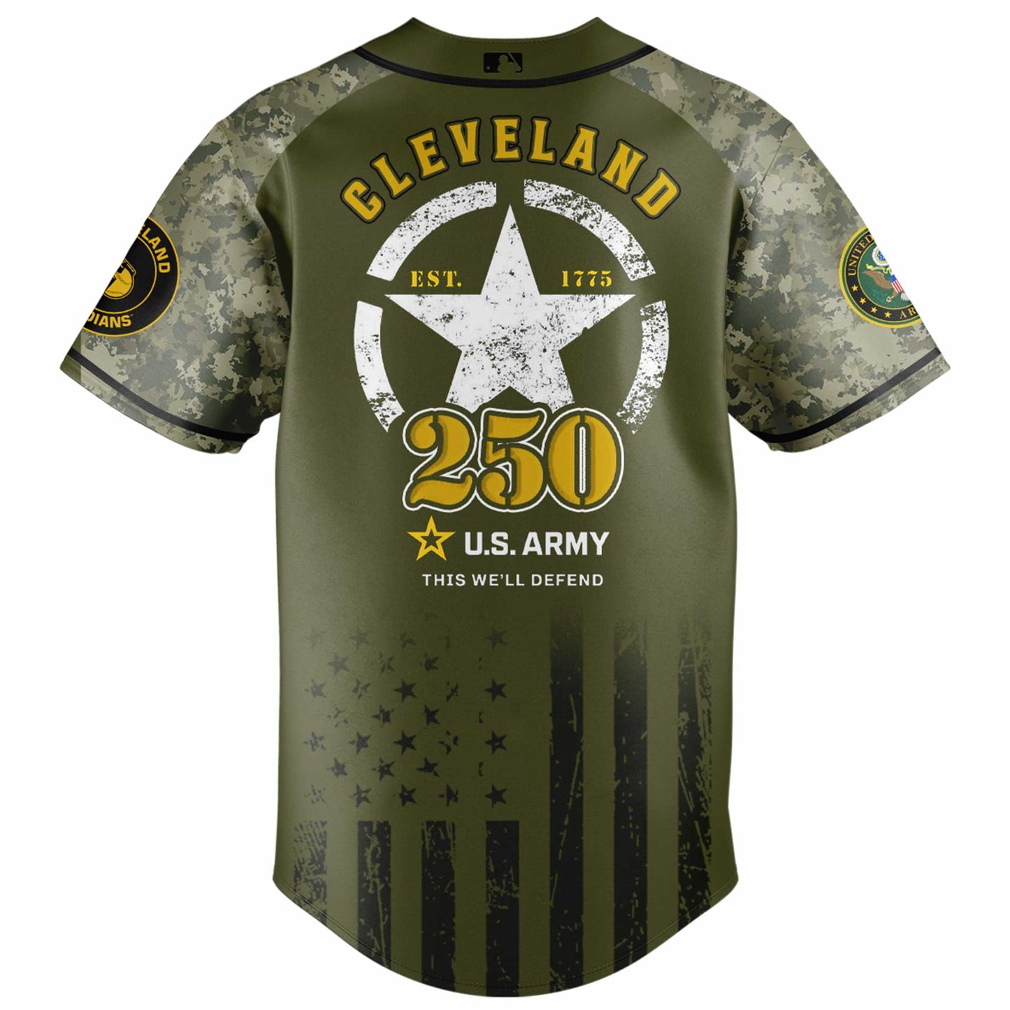 Cleveland Guardians MLB x 250 U.S. ARMY Baseball Jersey 03
