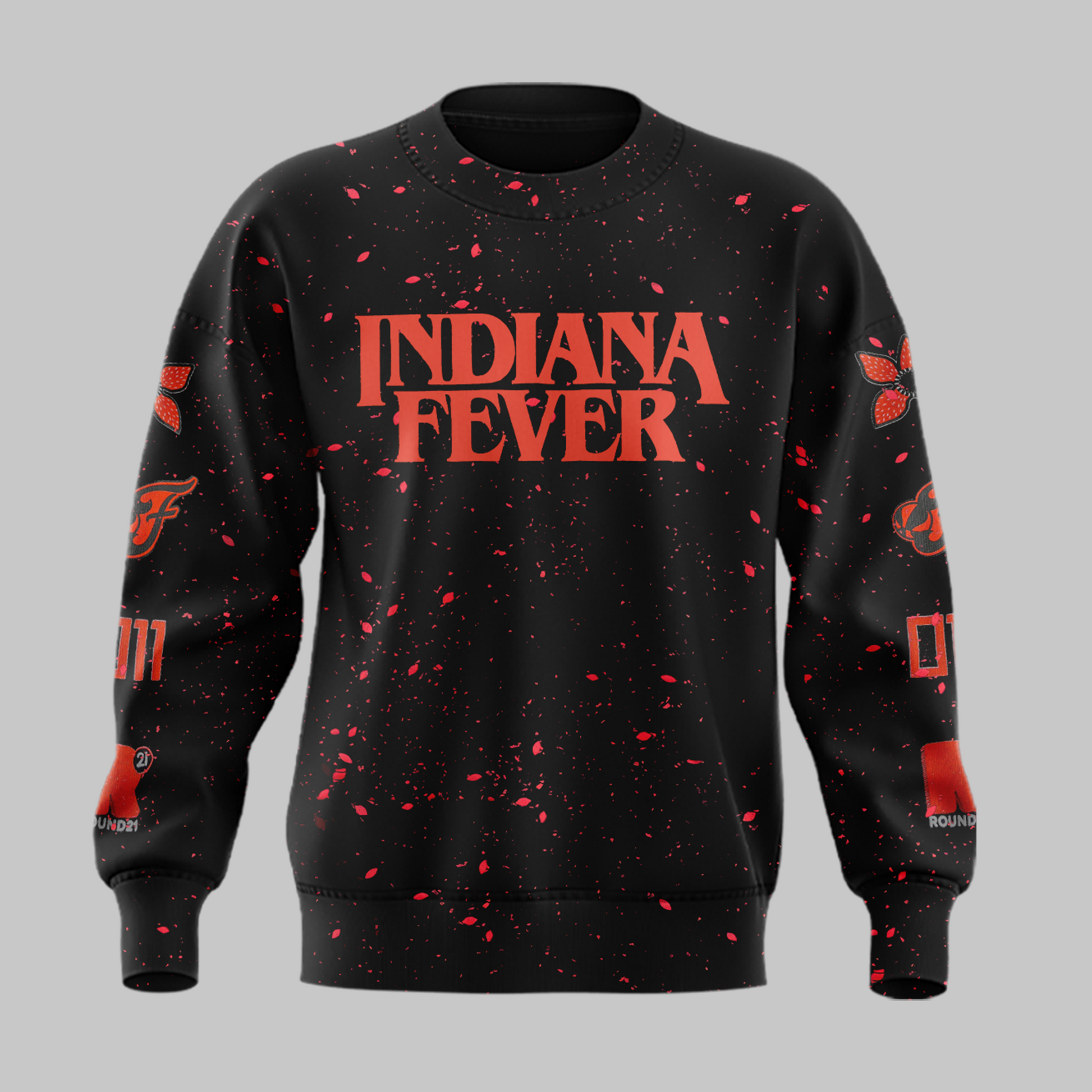 Indiana Fever Stranger Things Rebel Swingman Limited Edition Black Sweatshirt