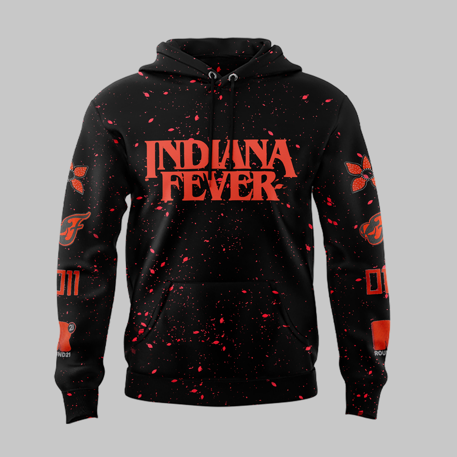 Indiana Fever Stranger Things Rebel Swingman Limited Edition Black Hoodie