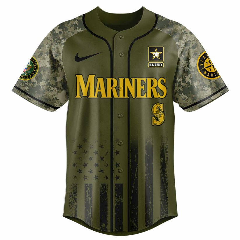 Seattle Mariners x 250 U.S. ARMY Baseball Jersey - Salute to Service