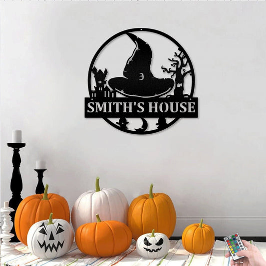 The Hat Of Witch Customized Metal Wall Art for Anniversary, Halloween Decorations Outdoor, Halloween Decorations Outdoor, Halloween Gift.1