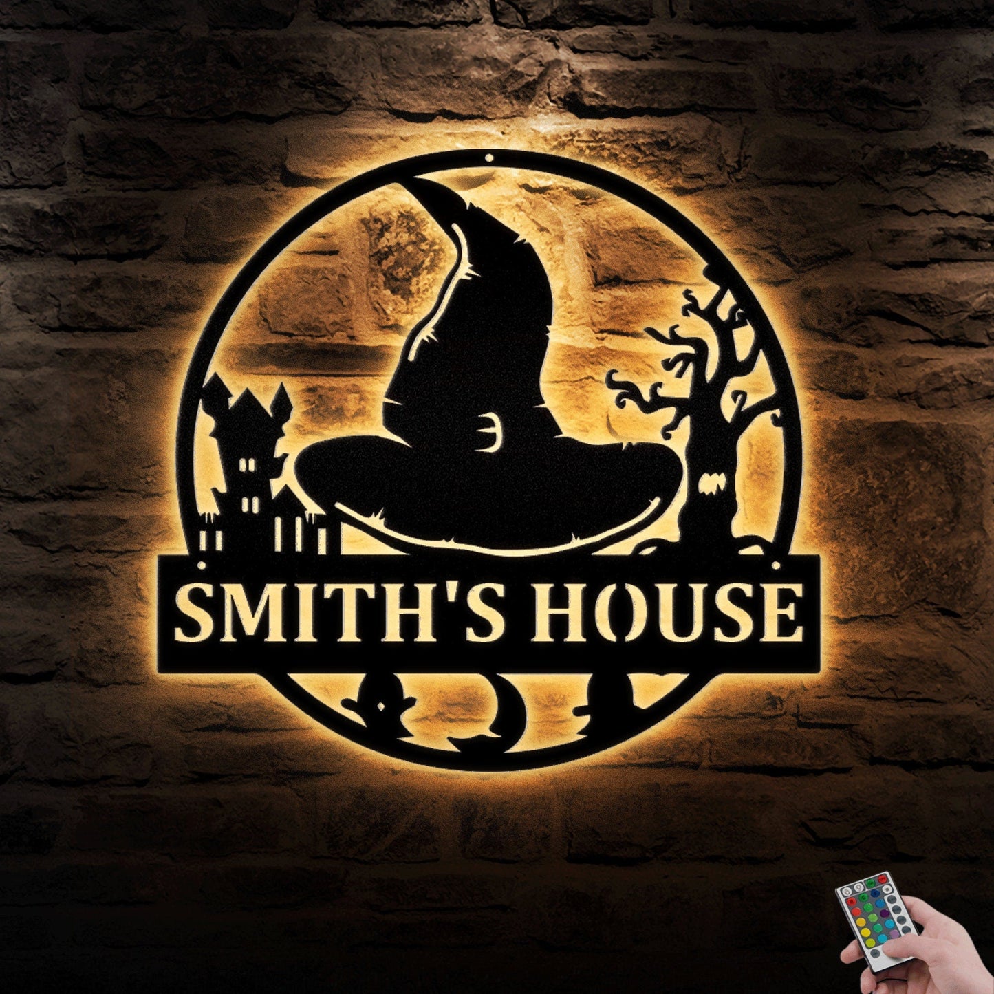 The Hat Of Witch Customized Metal Wall Art for Anniversary, Halloween Decorations Outdoor, Halloween Decorations Outdoor, Halloween Gift.1