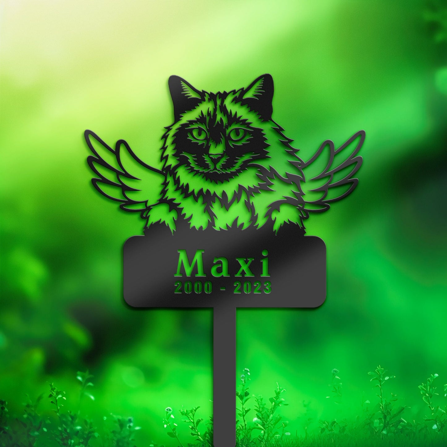 Personalized Balinese Cat Memorial Stake, Metal Stake, Sympathy Sign, Pet Grave Marker, Remembrance Stake