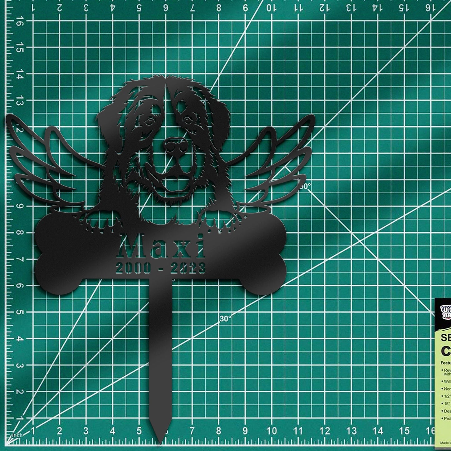 Personalized Berne cattle Dog Memorial Stake, Metal Stake, Sympathy Sign, Pet Grave Marker, Remembrance Stake