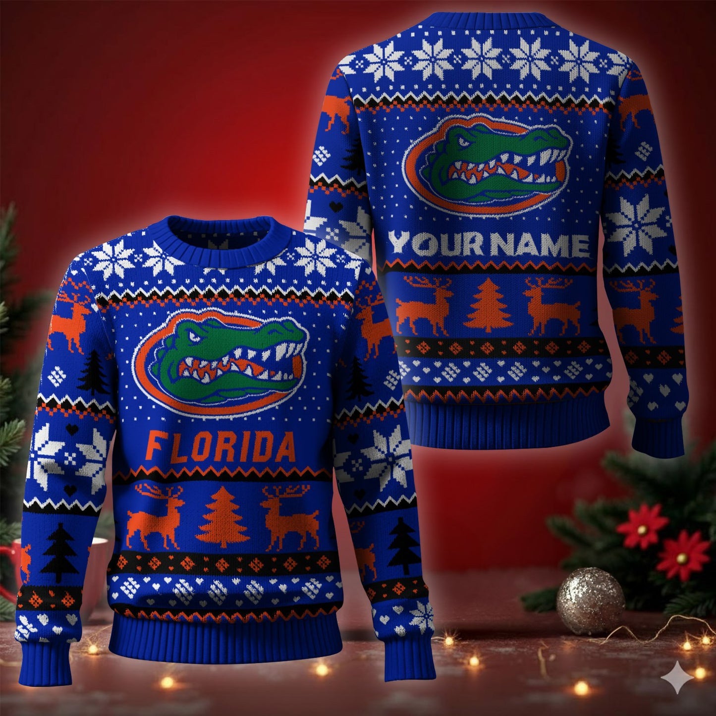 Florida Gators Ugly Christmas Sweater - Cozy & Playful Ugly Sweater Design