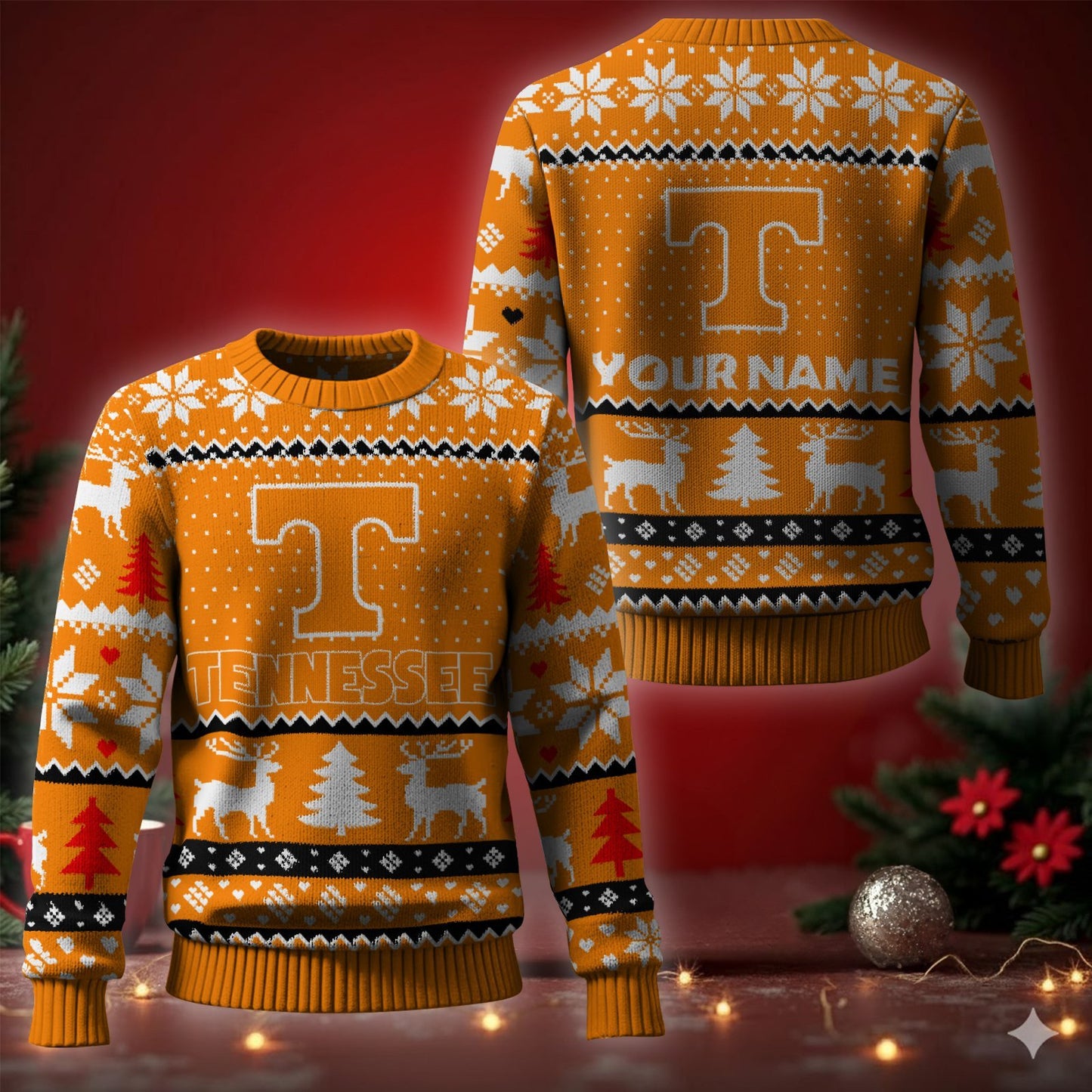 Tennessee Volunteers Ugly Christmas Sweater - Cozy & Playful Ugly Sweater Design