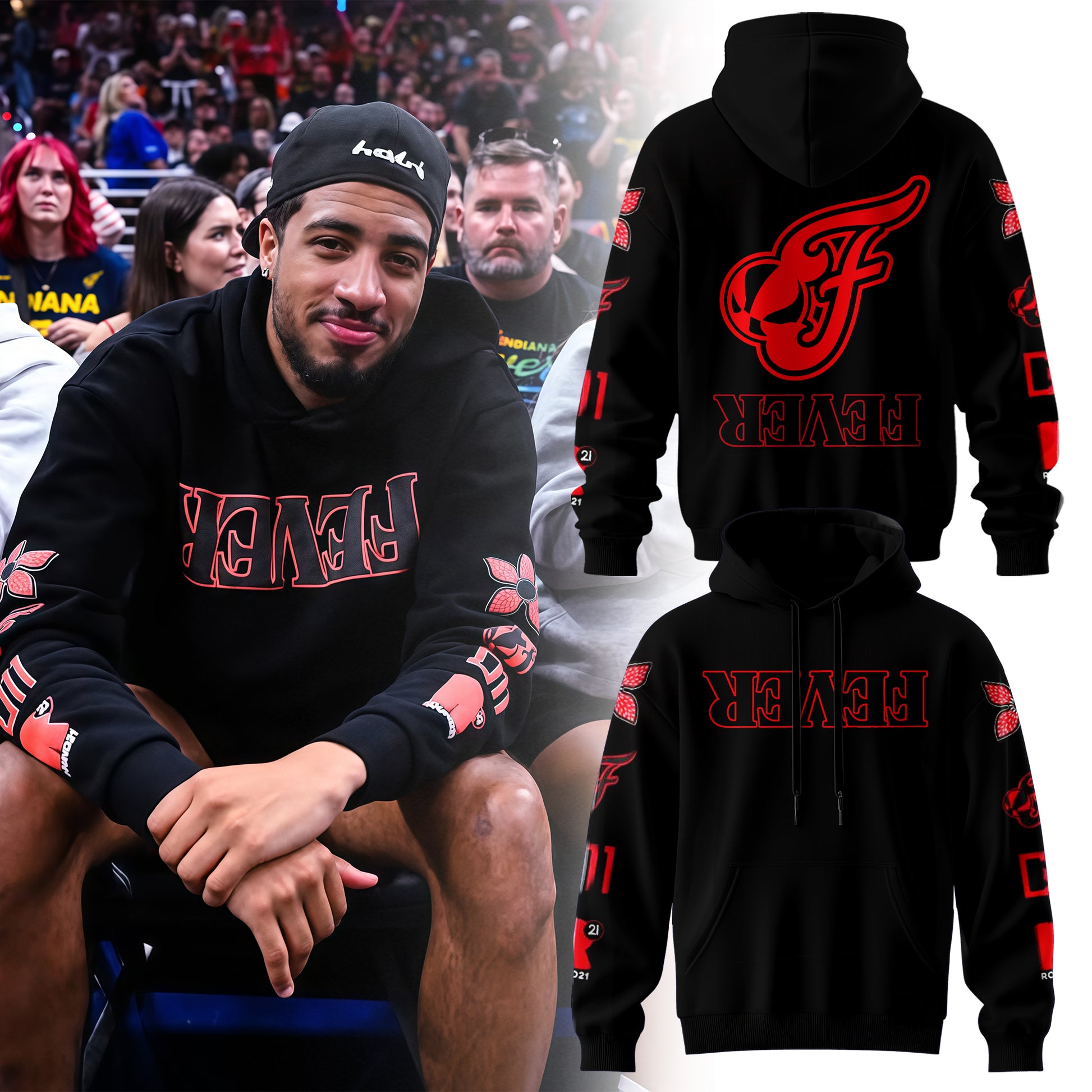 Indiana Fever Limited Edition Stranger Things Hoodie