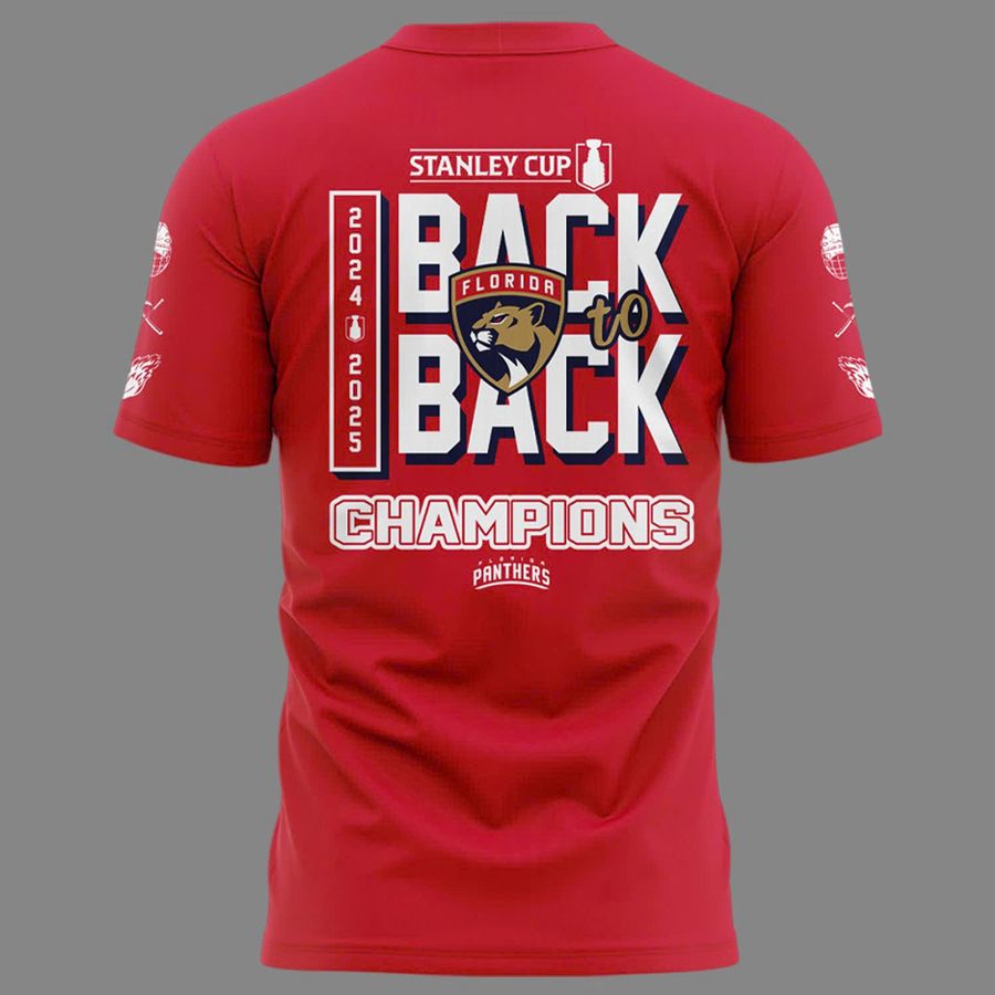 Special Edition T-Shirt Florida Panthers Back-To-Back Stanley Cup Champions 2025