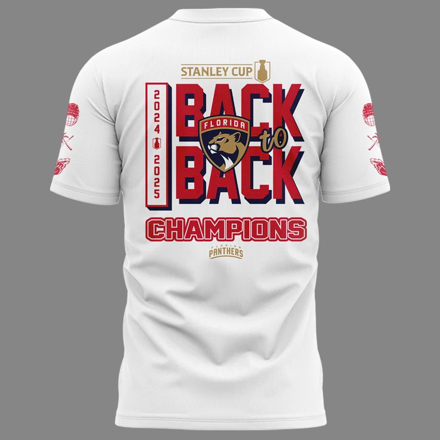 Special Edition T-Shirt Florida Panthers Back-To-Back Stanley Cup Champions 2025