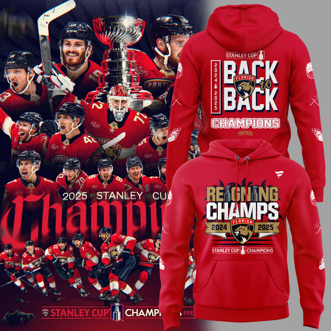 Florida Panthers Back To Back Champions Stanley Cup 2025 Hoodie