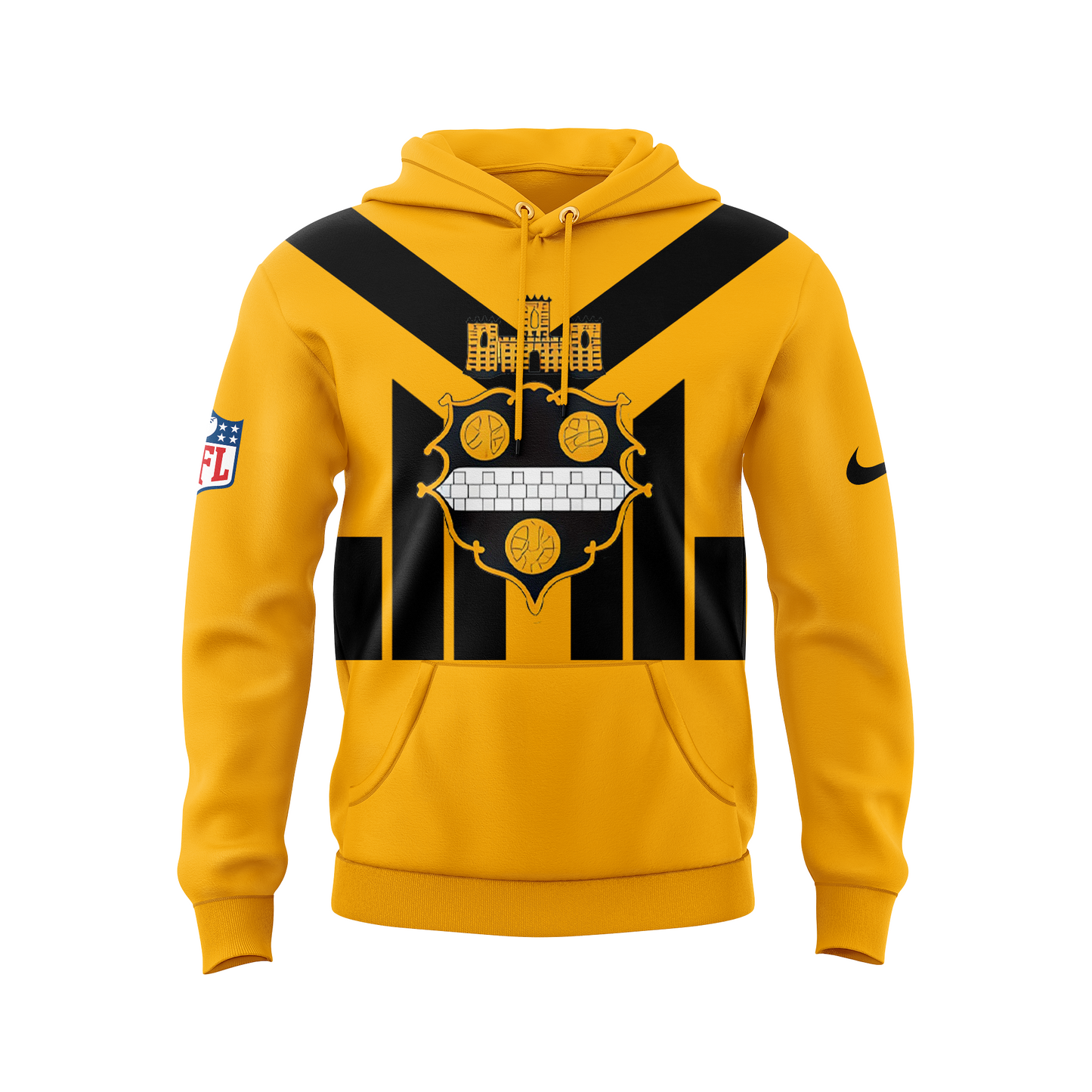 Steeler Nation Shirt - Men's Pittsburgh Steelers Gold Alternate 1933 Throwback Game Hoodie