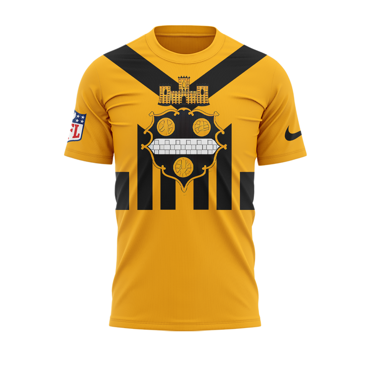 Steeler Nation Shirt - Pittsburgh Steelers Gold Alternate 1933 Throwback Game T-shirt
